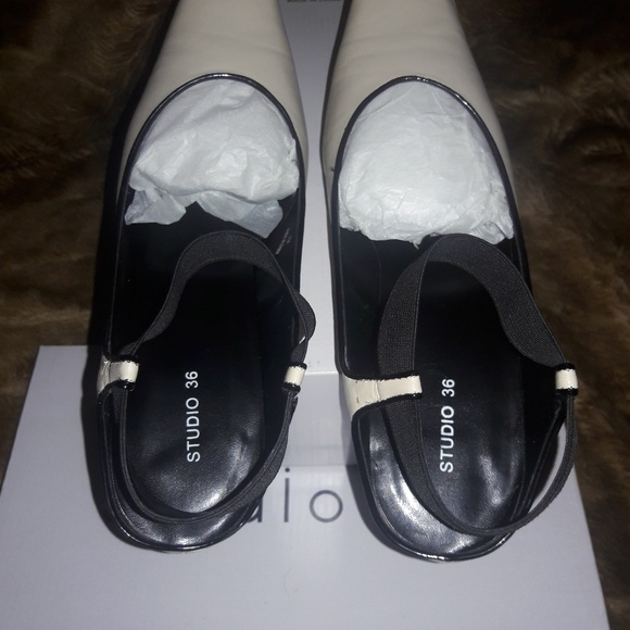 Studio 36 bone  mid heels size 9M - Picture 5 of 5